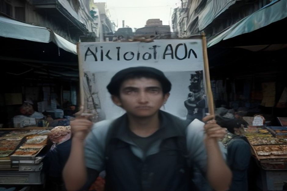 Un vendedor ambulante en un mercado concurrido de Buenos Aires